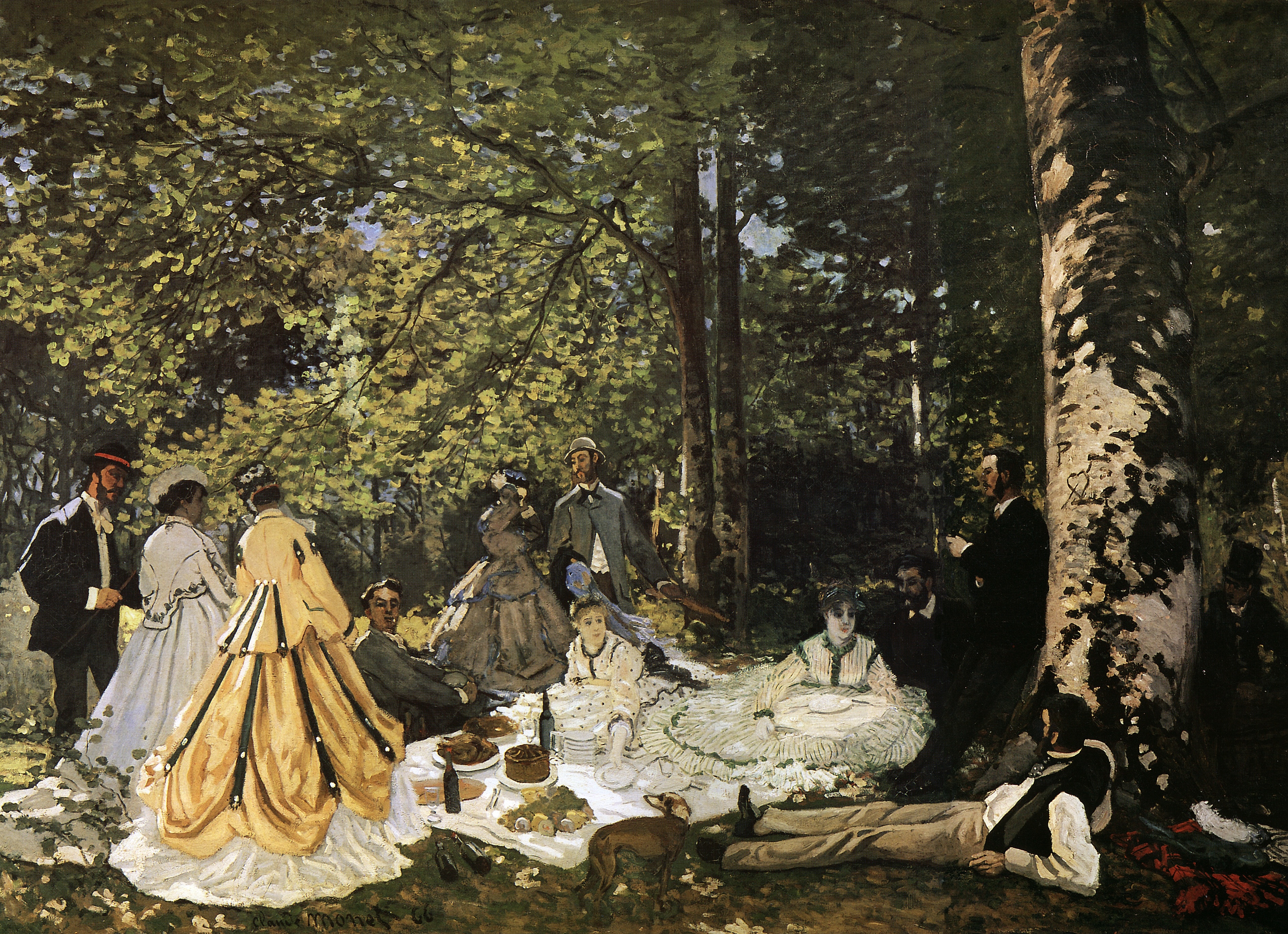 «Завтрак на траве» Клода Моне. Какой тайный знак оставил автор на картине?